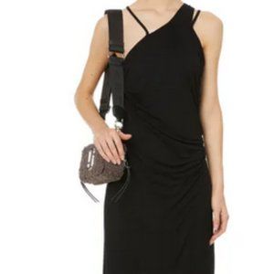 HELMUT LANG Asymmetric Scala mini dress - Black